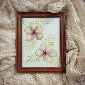 Aquarelle originale <BR> Demoiselle Clémence