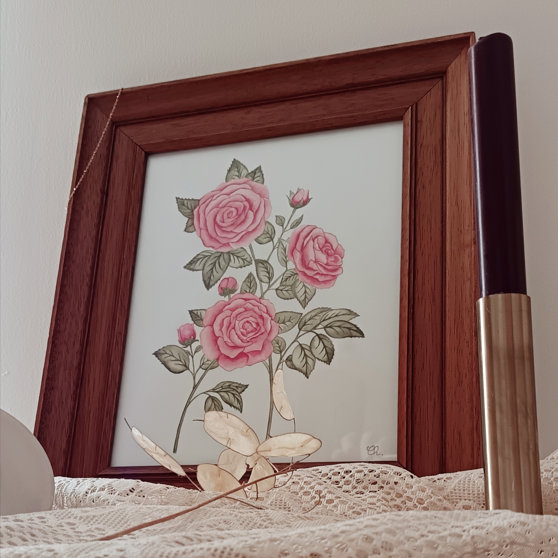 Aquarelle originale <BR> Demoiselle Clarisse – Image 3