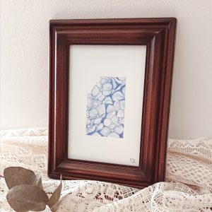 Aquarelle originale <BR> Demoiselle Ophélia