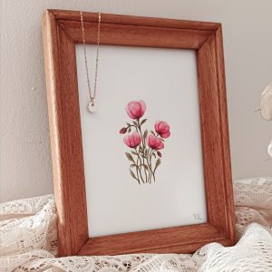 Aquarelle originale <BR> Demoiselle Bertille