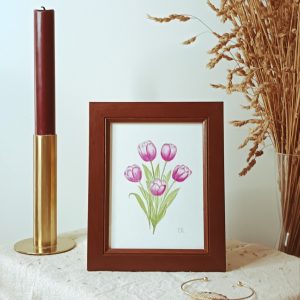 Aquarelle originale <BR> Demoiselle Hélène