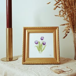 Aquarelle originale <BR> Demoiselle Adèle