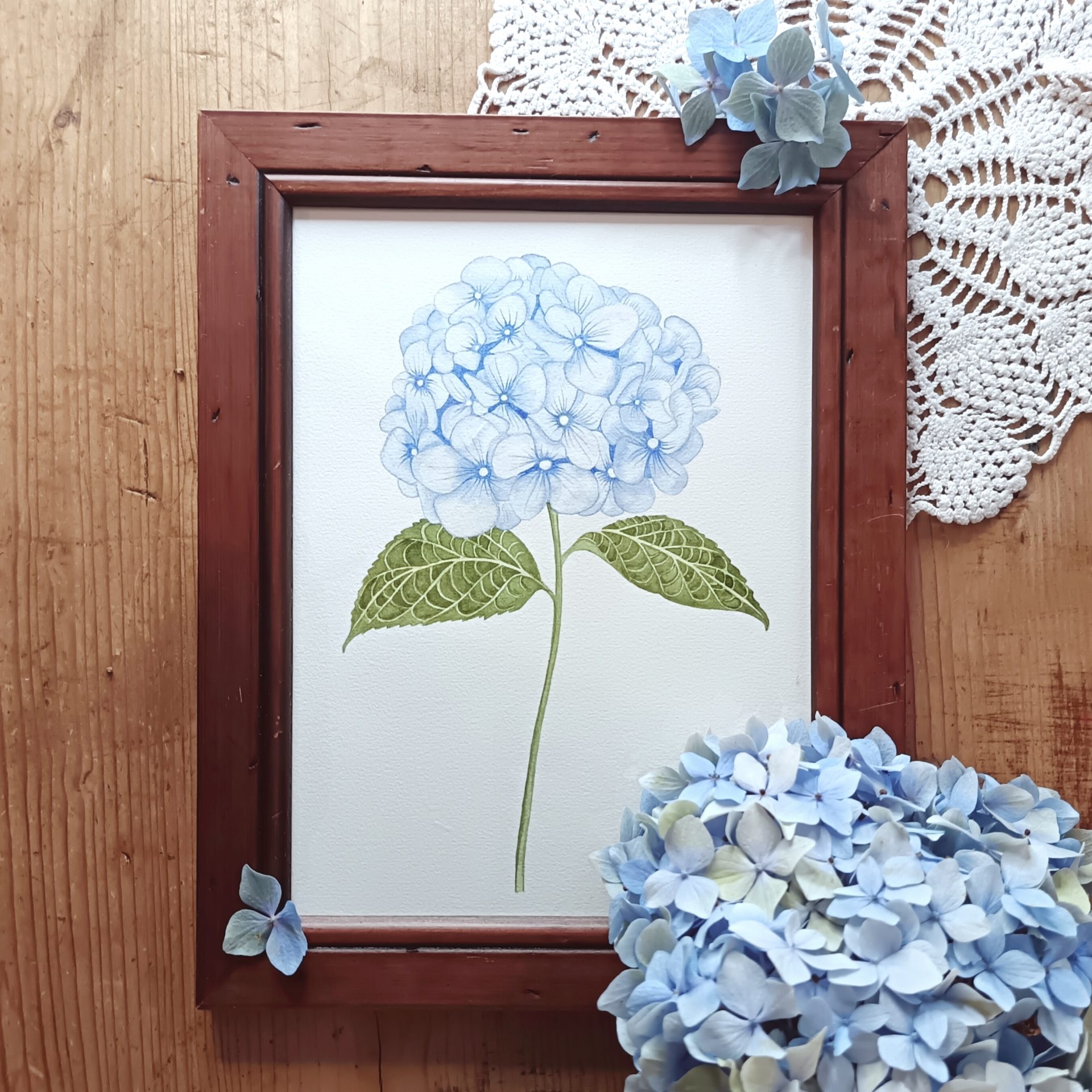 Aquarelle originale <BR> Demoiselle Aloïse